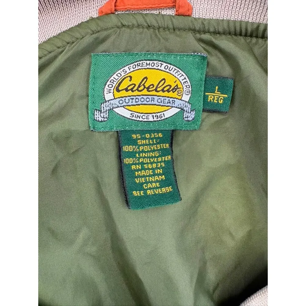Cabela’s Men’s L Green V-Neck Outdoor Pullover Jacket